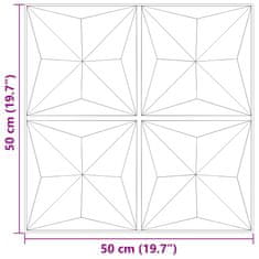 Vidaxl Nástěnné panely 24 ks zelené 50 x 50 cm XPS 6 m² origami