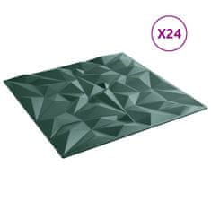 Vidaxl Nástěnné panely 24 ks zelené 50 x 50 cm XPS 6 m² ametyst