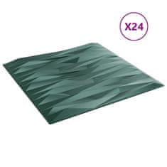 Vidaxl Nástěnné panely 24 ks zelené 50 x 50 cm XPS 6 m² kámen