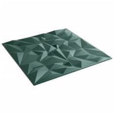 Vidaxl Nástěnné panely 48 ks zelené 50 x 50 cm XPS 12 m² ametyst