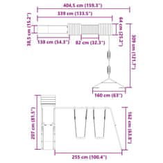 Vidaxl Dětské hřiště na zahradu masivní borové dřevo