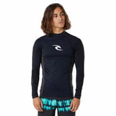 Rip Curl Pánské lycrové triko WAVES, dlouhý rukáv černá 2XL