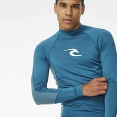 Rip Curl Pánské lycrové triko WAVES, dlouhý rukáv černá 2XL