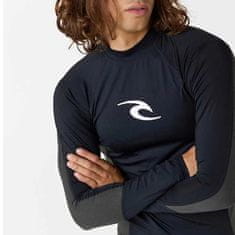 Rip Curl Pánské lycrové triko WAVES, dlouhý rukáv černá 2XL