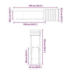 Vidaxl Dětské hřiště na zahradu masivní borové dřevo