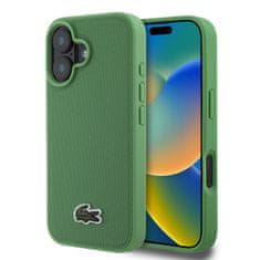 Lacoste Zadní kryt Iconic Petit Pique Woven Logo MagSafe pro iPhone 16 Plus Green