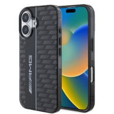 AMG Zadní kryt Carbon Pattern pro iPhone 16 Black