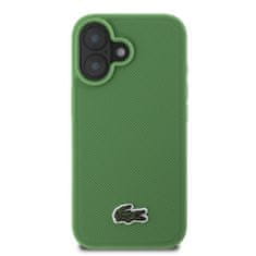 Lacoste Zadní kryt Iconic Petit Pique Woven Logo MagSafe pro iPhone 16 Plus Green