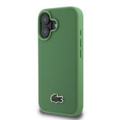 Lacoste Zadní kryt Iconic Petit Pique Woven Logo MagSafe pro iPhone 16 Plus Green