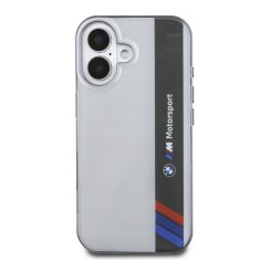 Bmw Zadní kryt IML Motorsport Vertical Stripe pro iPhone 16 Plus Grey