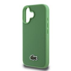 Lacoste Zadní kryt Iconic Petit Pique Woven Logo MagSafe pro iPhone 16 Plus Green