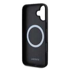 Lacoste Zadní kryt Iconic Petit Pique Woven Logo MagSafe pro iPhone 16 Plus Black