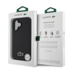 Lacoste Zadní kryt Iconic Petit Pique Woven Logo MagSafe pro iPhone 16 Plus Black