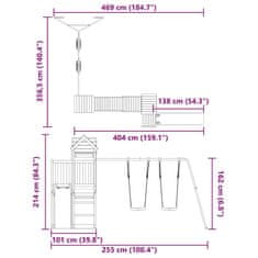 Vidaxl Dětské hřiště na zahradu masivní borové dřevo
