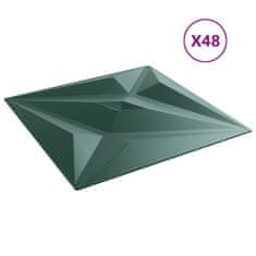 Vidaxl Nástěnné panely 48 ks zelené 50 x 50 cm xPS 12 m² hvězda