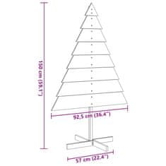 Vidaxl Dřevěný vánoční stromeček na ozdoby 150 cm masivní dřevo