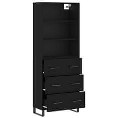 Vidaxl Skříň highboard černá 69,5 x 34 x 180 cm kompozitní dřevo