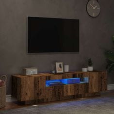 Vidaxl TV stolek s LED old wood 160 x 35 x 40 cm kompozitní dřevo