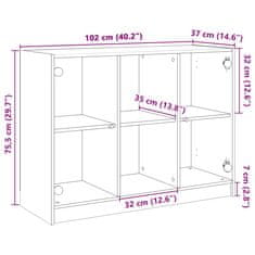 Vidaxl Příborník bílý 102 x 37 x 75,5 cm kompozitní dřevo