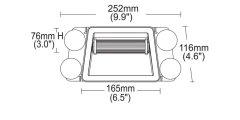 Stualarm PREDATOR LED vnitřní, 18x LED 1,5W, 12/24V, oranžový, ECE R65 (kf738R65)