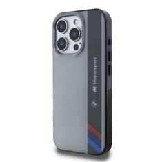 Bmw Zadní kryt IML Motorsport Vertical Stripe pro iPhone 16 Pro Grey