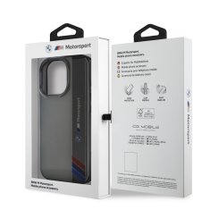 Bmw Zadní kryt IML Motorsport Vertical Stripe pro iPhone 16 Pro Grey