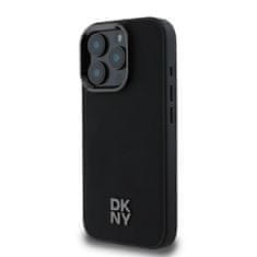 DKNY Zadní kryt PU Leather Stack Logo Magsafe pro iPhone 16 Pro Max Black