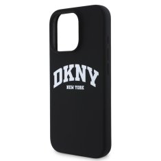 DKNY Zadní kryt Liquid Silicone Arch Logo MagSafe pro iPhone 16 Pro Black