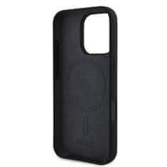 DKNY Zadní kryt Liquid Silicone Arch Logo MagSafe pro iPhone 16 Pro Black