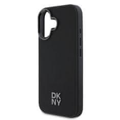 DKNY Zadní kryt PU Leather Stack Logo Magsafe pro iPhone 16 Black