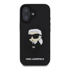 Karl Lagerfeld Zadní kryt 3D Rubber Ikonik pro iPhone 16 Black