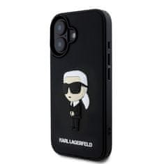 Karl Lagerfeld Zadní kryt 3D Rubber Ikonik pro iPhone 16 Black