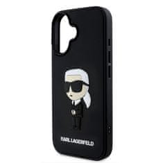 Karl Lagerfeld Zadní kryt 3D Rubber Ikonik pro iPhone 16 Black