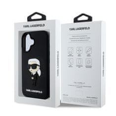 Karl Lagerfeld Zadní kryt 3D Rubber Ikonik pro iPhone 16 Black