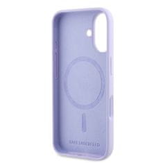 Karl Lagerfeld Zadní kryt Liquid Silicone Karl and Choupette MagSafe pro iPhone 16 Purple