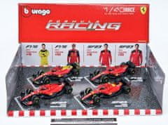 BBurago Set 4 pcs F1 Ferrari Racing 2022-2023 Ch.Leclerc/C.Sainz - Bburago 1:43