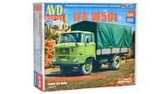 AVD Models AVD IFA W50L valník s plachtou - Model KIT AVD 1:43