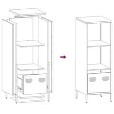 Vidaxl Skříň bílá 35 x 39 x 103,5 cm ocel