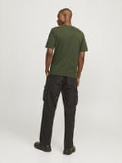 Jack&Jones Pánské triko JJSKULL Standard Fit 12256782 Kombu Green (Velikost L)