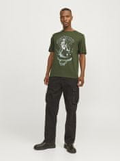 Jack&Jones Pánské triko JJSKULL Standard Fit 12256782 Kombu Green (Velikost L)