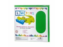 L-W Toys Velká podložka na stavění 50x50 bodů zelená