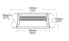 Stualarm PREDATOR LED vnitřní, 24x LED 1,5W, 12/24V, oranžový, ECE R65 (kf739R65)