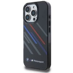 Bmw Originální zadní kryt Motorsport IML Random Stripe BMHCP16X23HTRAK pro iPhone 16 Pro Max Black