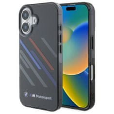 Bmw Originální zadní kryt Motorsport IML Random Stripe BMHCP16S23HTRAK pro iPhone 16 Black