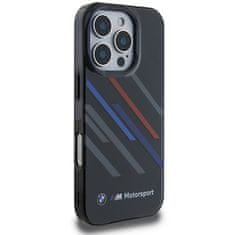 Bmw Originální zadní kryt Motorsport IML Random Stripe BMHCP16X23HTRAK pro iPhone 16 Pro Max Black