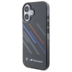 Bmw Originální zadní kryt Motorsport IML Random Stripe BMHCP16S23HTRAK pro iPhone 16 Black