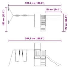 Vidaxl Dětské hřiště na zahradu impregnované borové dřevo