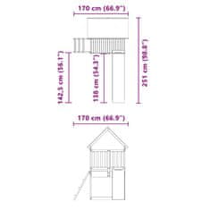 Vidaxl Dětské hřiště na zahradu impregnované borové dřevo