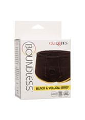 Lovetoy CalExotics Boundless Briefs (Black & Yellow), unisex boxerky se strapon otvorem 2XL/3XL