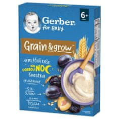 Gerber Kaše nemléčná pšenično-ovesná švestka 200 g, 6+